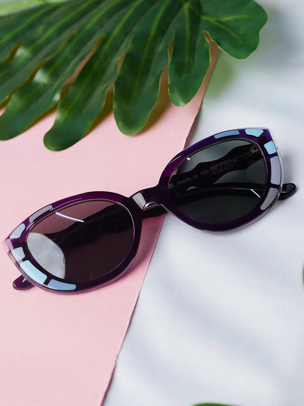 Waridi Cateye Sunglasses - Dark Purple