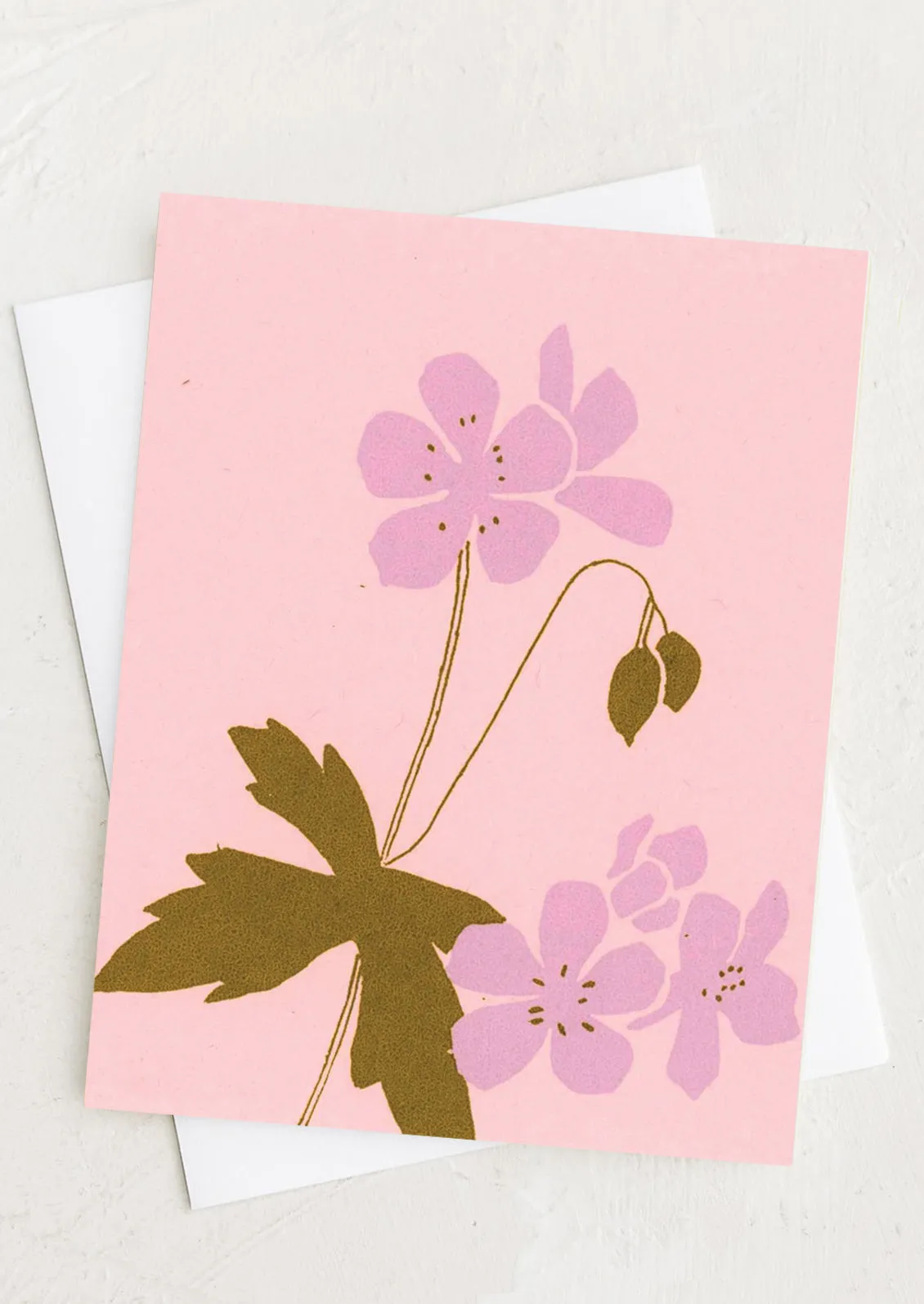 Wild Geranium Blank Card