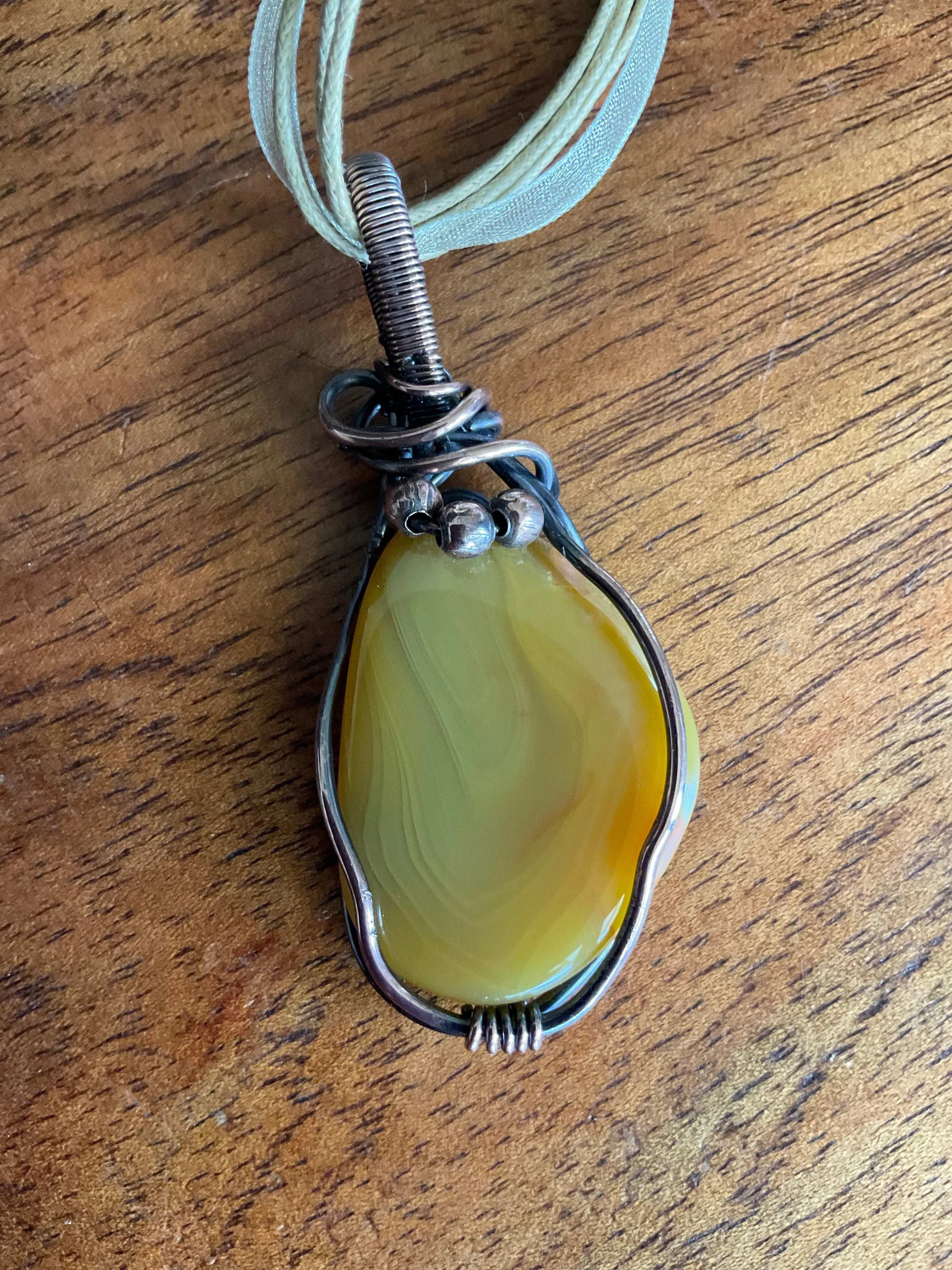 Wire Wrapped Banded Agate