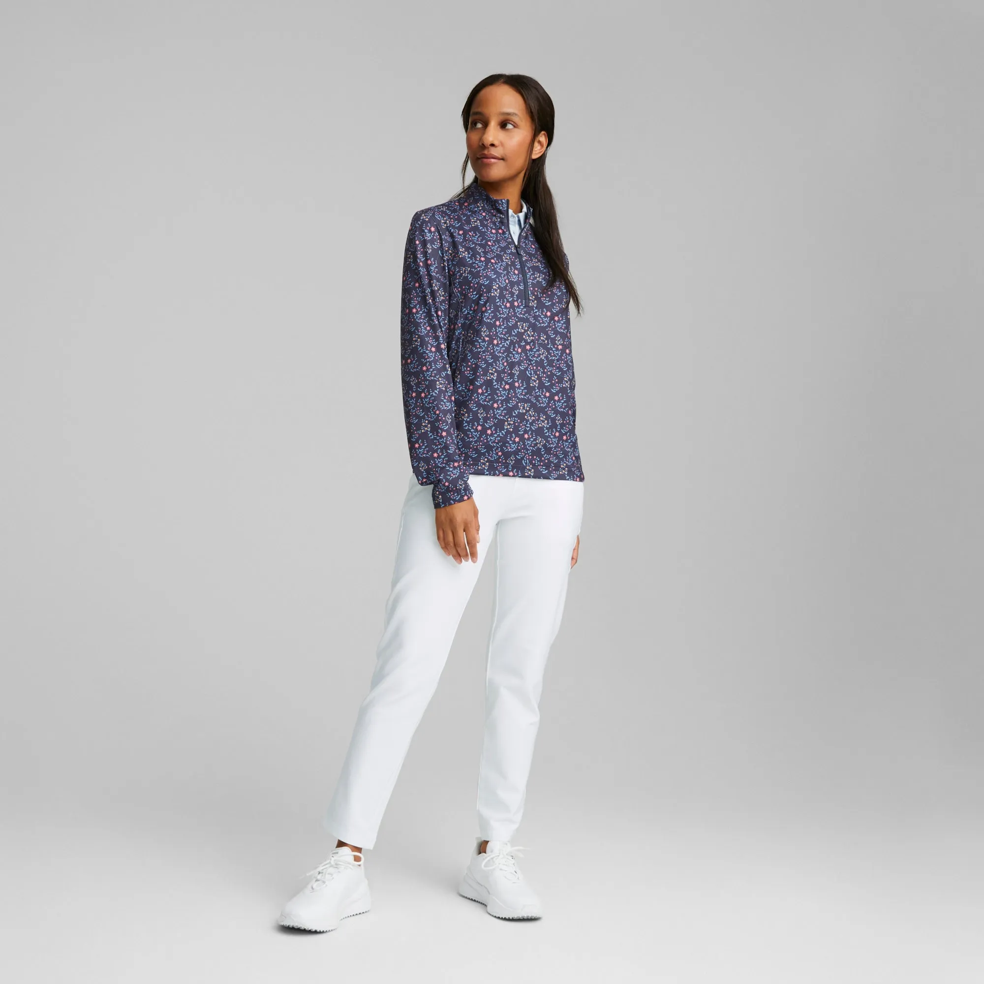 Women's CLOUDSPUN Mirco Floral Golf 1/4 Zip